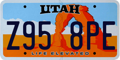 UT license plate Z958PE