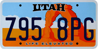 UT license plate Z958PG