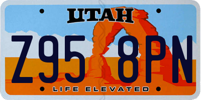 UT license plate Z958PN