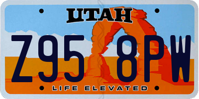 UT license plate Z958PW