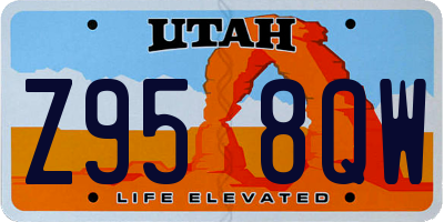UT license plate Z958QW
