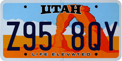 UT license plate Z958QY