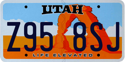 UT license plate Z958SJ