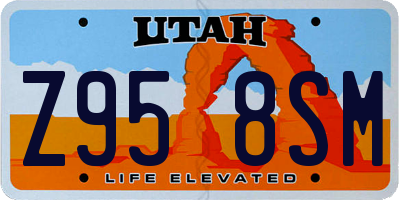 UT license plate Z958SM