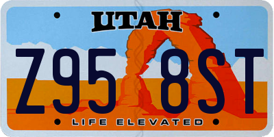 UT license plate Z958ST