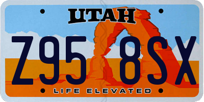 UT license plate Z958SX