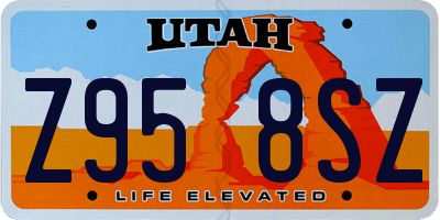 UT license plate Z958SZ