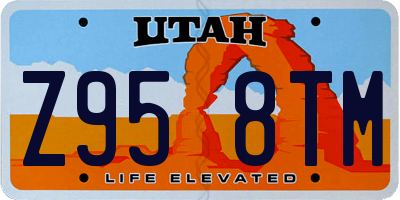 UT license plate Z958TM