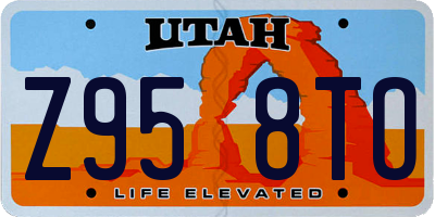 UT license plate Z958TO