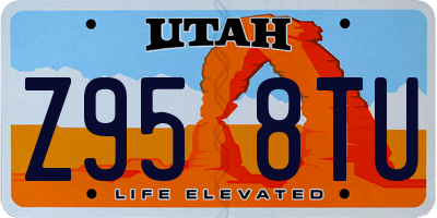 UT license plate Z958TU
