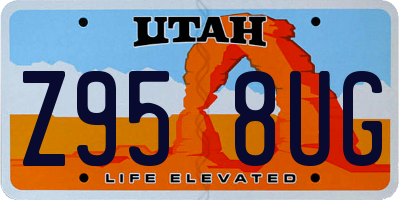 UT license plate Z958UG