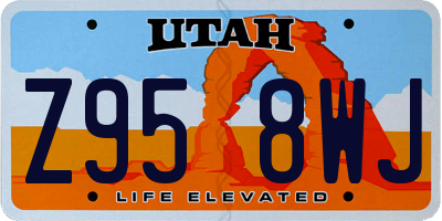 UT license plate Z958WJ