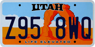 UT license plate Z958WQ