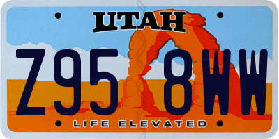 UT license plate Z958WW