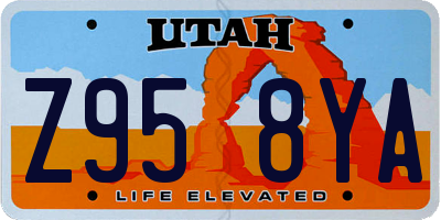 UT license plate Z958YA
