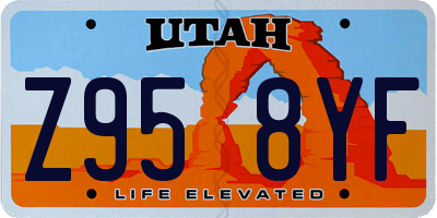 UT license plate Z958YF