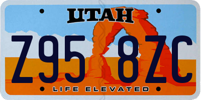UT license plate Z958ZC
