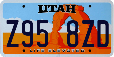UT license plate Z958ZD