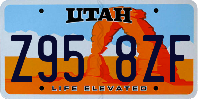 UT license plate Z958ZF