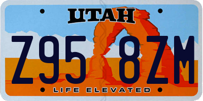 UT license plate Z958ZM