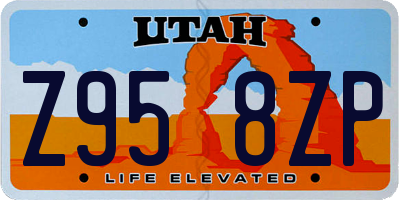 UT license plate Z958ZP