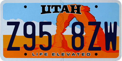 UT license plate Z958ZW