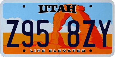 UT license plate Z958ZY