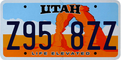 UT license plate Z958ZZ