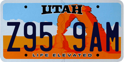 UT license plate Z959AM