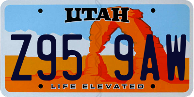 UT license plate Z959AW