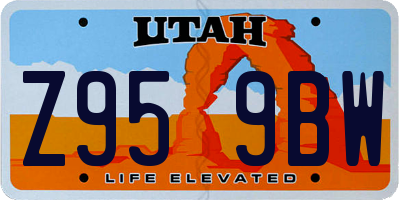 UT license plate Z959BW