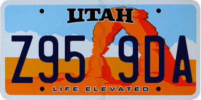 UT license plate Z959DA