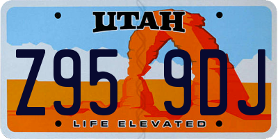 UT license plate Z959DJ