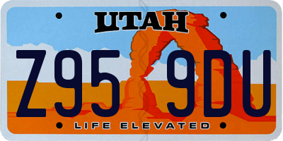 UT license plate Z959DU