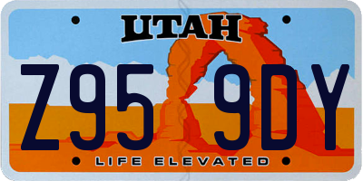 UT license plate Z959DY