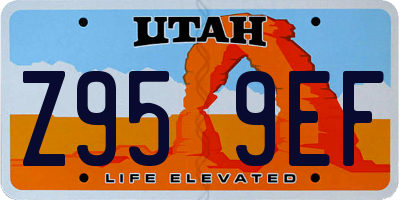 UT license plate Z959EF