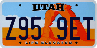 UT license plate Z959ET