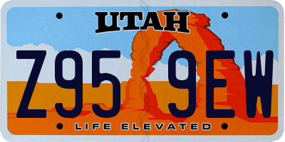 UT license plate Z959EW