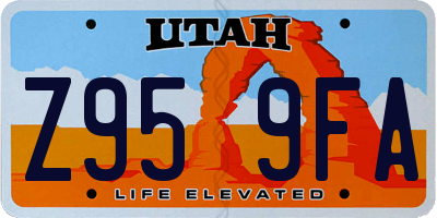 UT license plate Z959FA