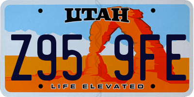 UT license plate Z959FE
