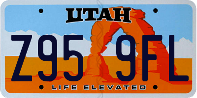 UT license plate Z959FL