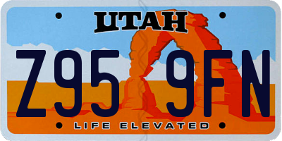 UT license plate Z959FN