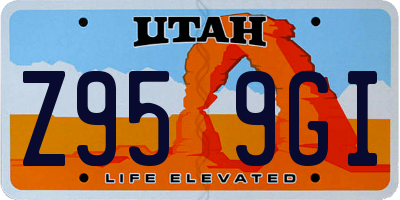 UT license plate Z959GI