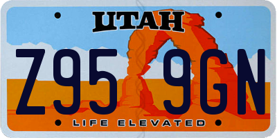 UT license plate Z959GN