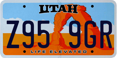 UT license plate Z959GR