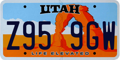 UT license plate Z959GW