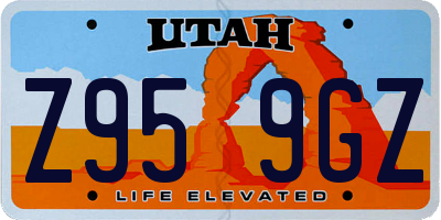 UT license plate Z959GZ