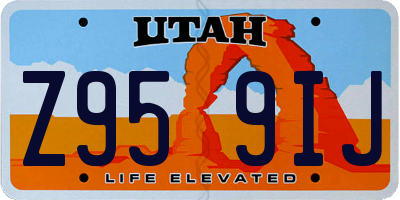 UT license plate Z959IJ