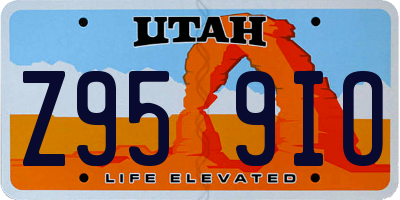 UT license plate Z959IO