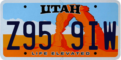 UT license plate Z959IW